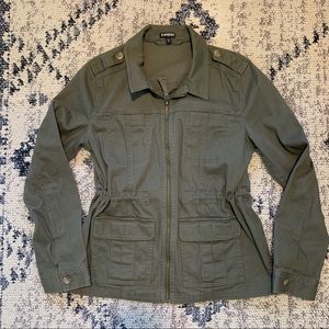 Express Olive Green Army Style Jacket Medium